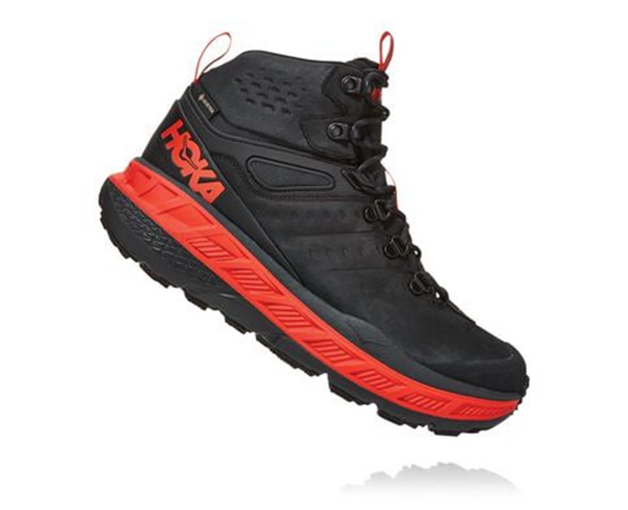 Botas De Montaña Hoka One One Hombre - Stinson Mid Gore-Tex - Negras - GFV805692